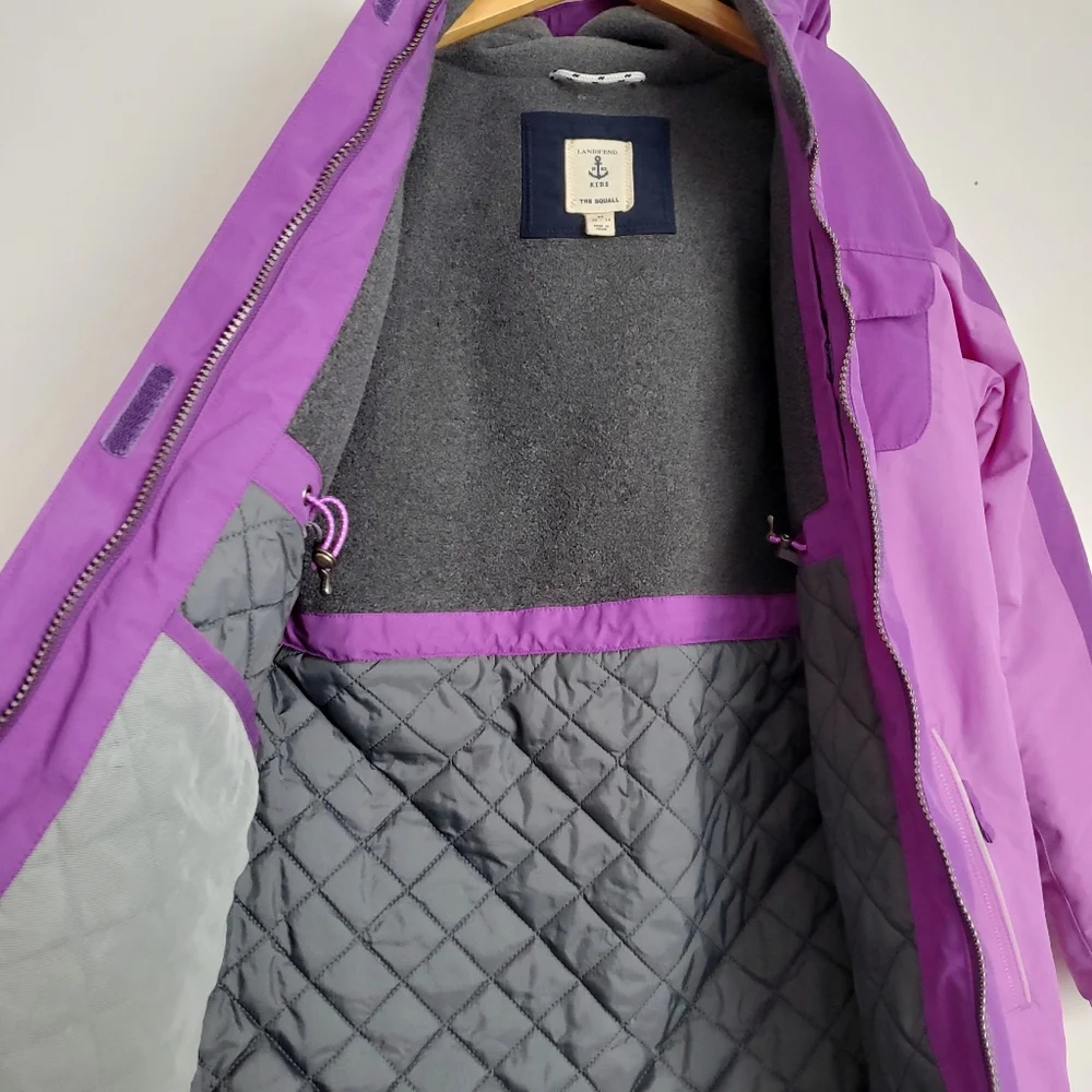 Kids Lands End Squall Jacket Size M(10-12) - Picture 6 of 8